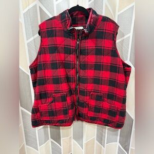 Cato Red and Black Checkered Vest